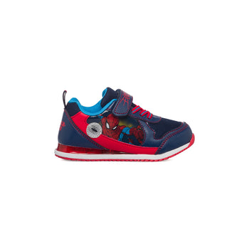 Sneakers primi passi blu con luci nella suola Spiderman, Scarpe Bambini, SKU s332000057, Immagine 0